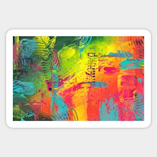 Alternative - colorful abstract painting Sticker